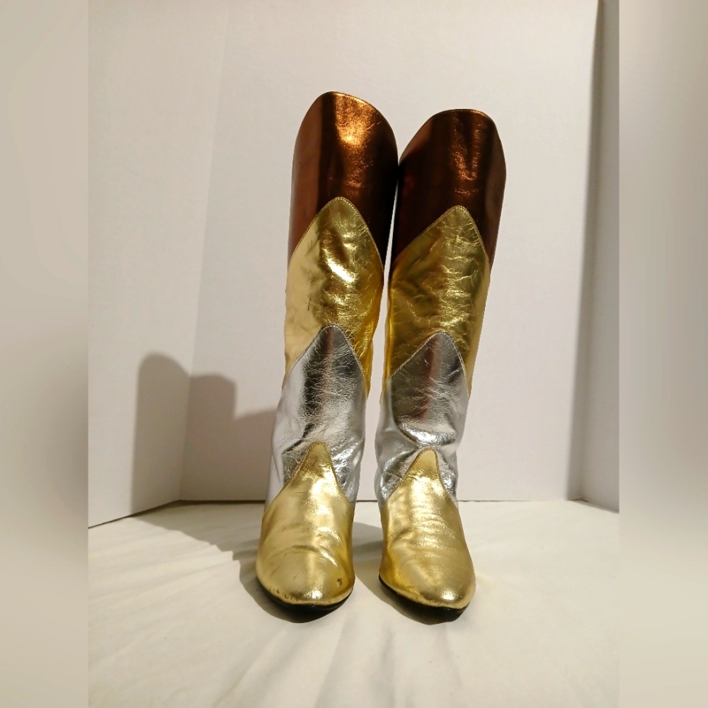 UNIQUE BOOTS MULTICOLORED METALLIC.